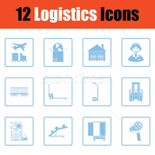 Logistique bleu cadre design camion [[stock_photo]] © angelp