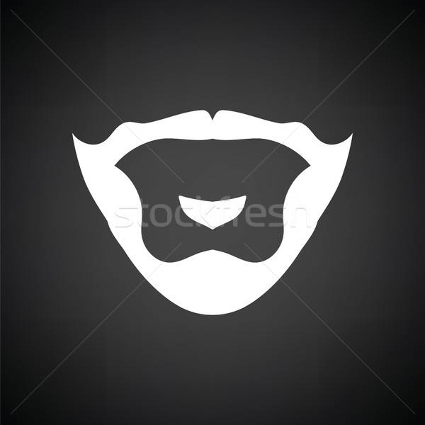 Stockfoto: Sik · icon · zwart · wit · man · mode · masker