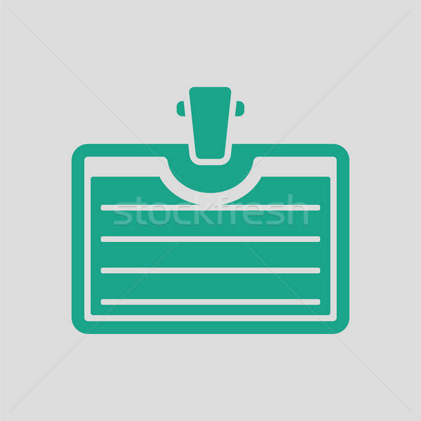 Stock photo: Badge with clip icon