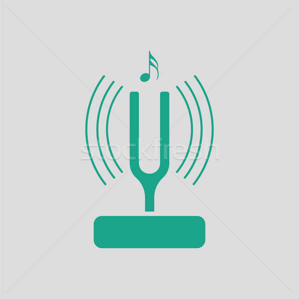 Тюнинг вилка икона серый зеленый музыку Сток-фото © angelp