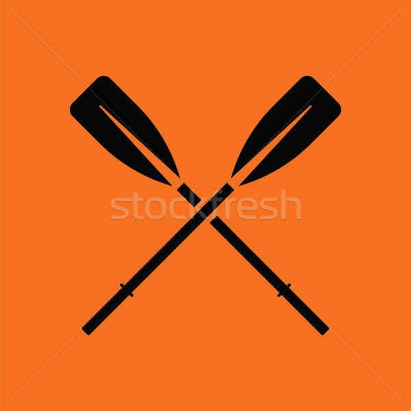 Icon of  boat oars Stock photo © angelp
