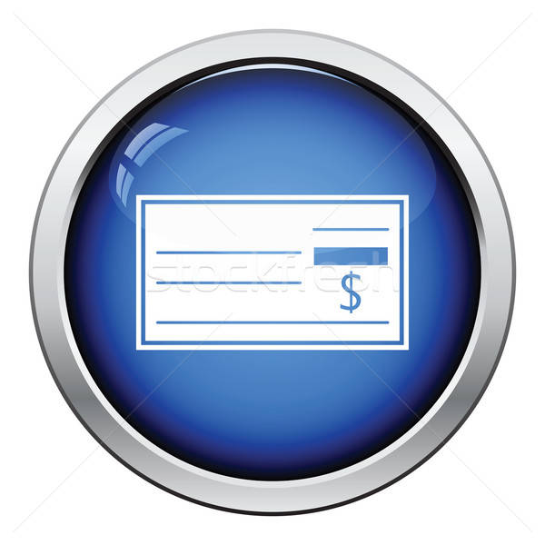 Banco verificar ícone botão projeto Foto stock © angelp