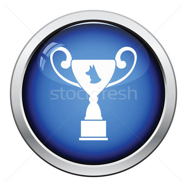 Dog prize cup icon Stock photo © angelp