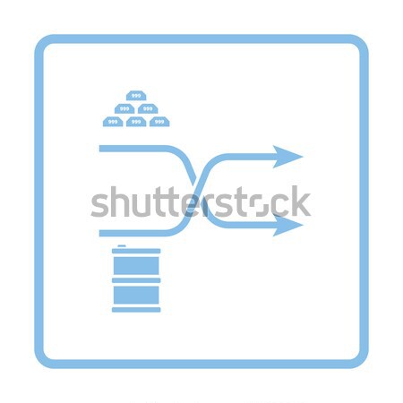 Gold and oil comparison chart icon Stock photo © angelp