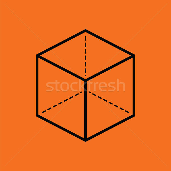 Cube with projection icon Stock photo © angelp