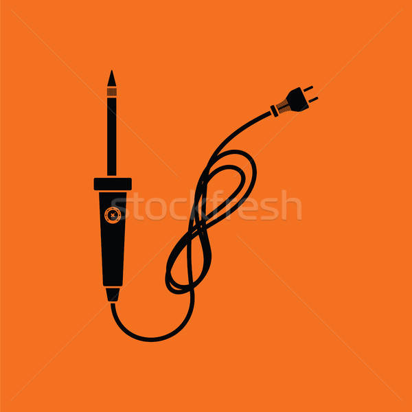 пайка железной икона оранжевый черный промышленности Сток-фото © angelp