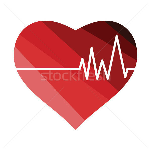 Corazón cardio diagrama icono color diseno Foto stock © angelp