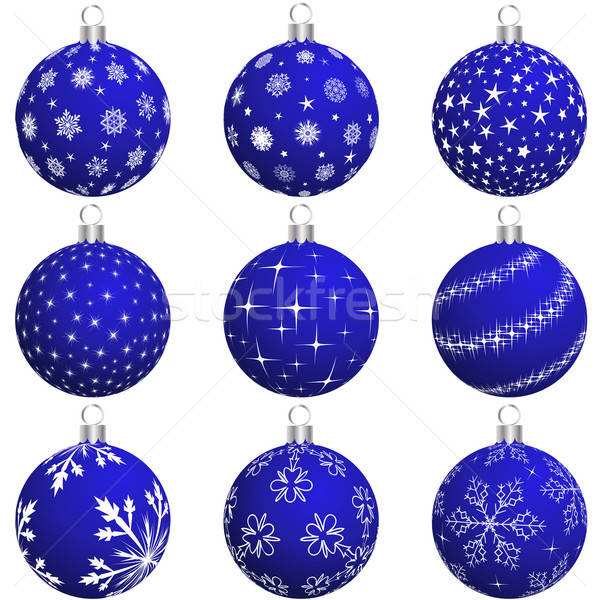 Weihnachten Ball Set Neujahr Kugeln Design Stock foto © angelp