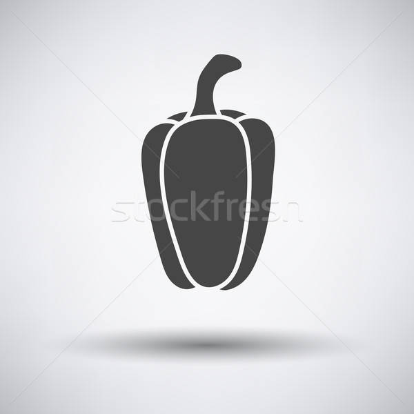 Peper icon grijs achtergrond teken koken Stockfoto © angelp