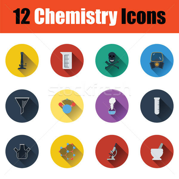 Chemistry icon set Stock photo © angelp