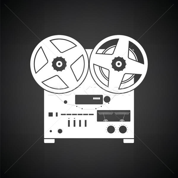 Reel tape recorder icon Stock photo © angelp