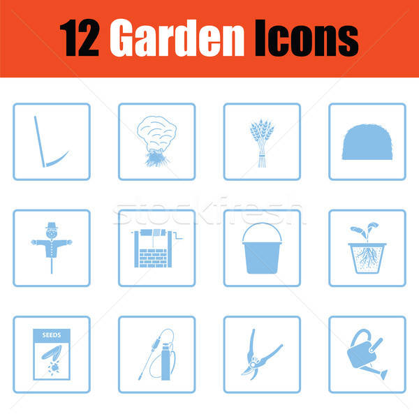 Set of gardening icons Stock photo © angelp