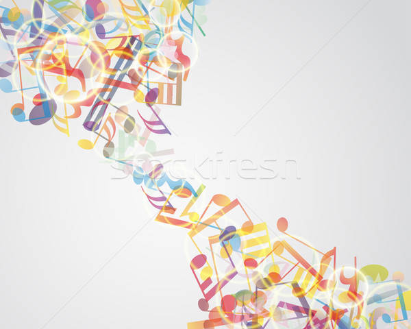 Multicolour  musical notes Stock photo © angelp