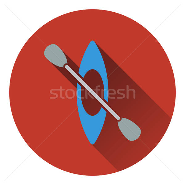 Icon of kayak and paddle  Stock photo © angelp