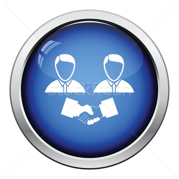 Hand shake icon Stock photo © angelp