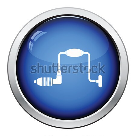 Stock photo: Icon of chemistry round bottom flask with triple throat