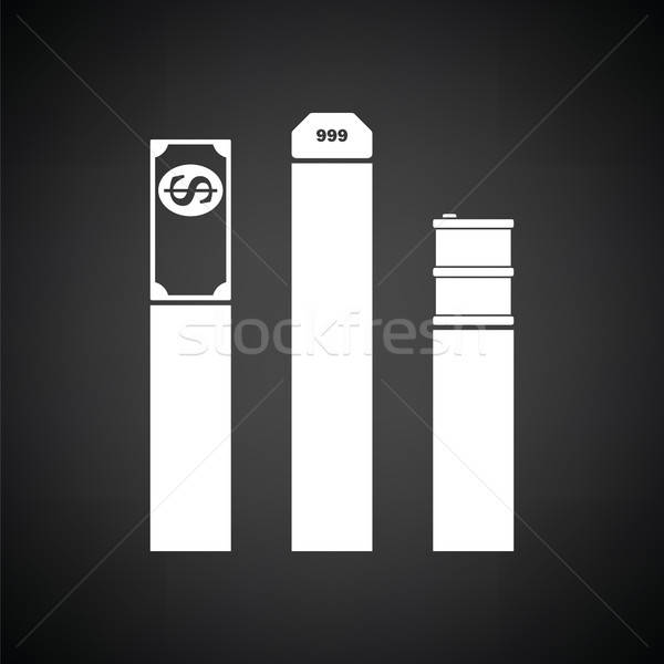 Oil, dollar and gold chart concept icon Stock photo © angelp