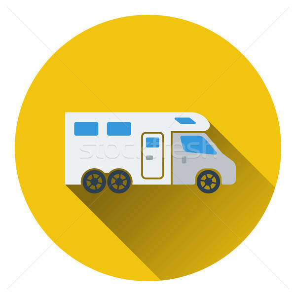 Icône camping famille caravane voiture design Photo stock © angelp