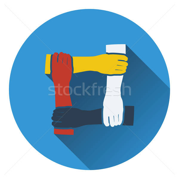 Icon of Crossed hands Stock photo © angelp