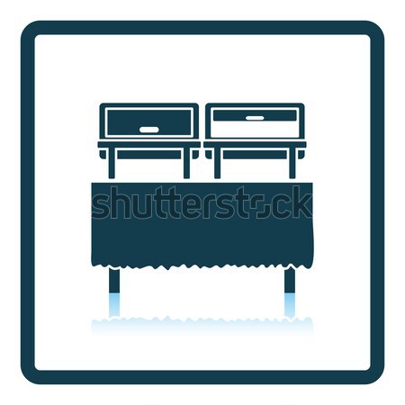 Flat design icon of Chafing dish Stock photo © angelp