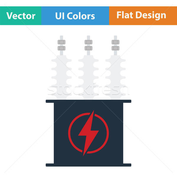Electric transformator icoană culoare proiect fundal Imagine de stoc © angelp