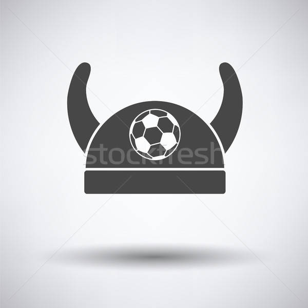 Football fans horned hat icon Stock photo © angelp