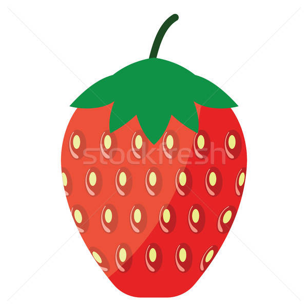 Flat design icon of Strawberry in ui colors. Stock photo © angelp