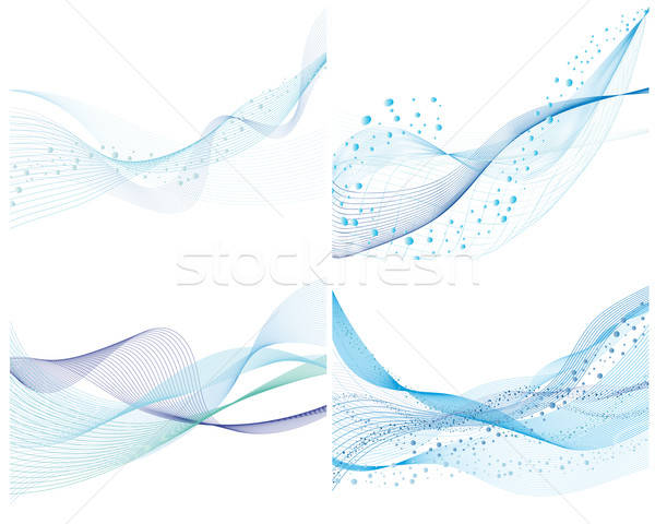 Water abstract vector ingesteld bubbels lucht Stockfoto © angelp