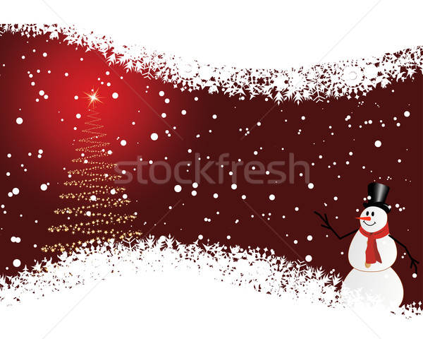 Mooie christmas nieuwjaar kaart boom Stockfoto © angelp
