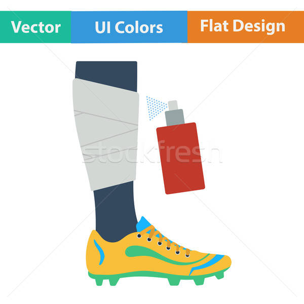 икона ногу аэрозоль дизайна футбола ui Сток-фото © angelp