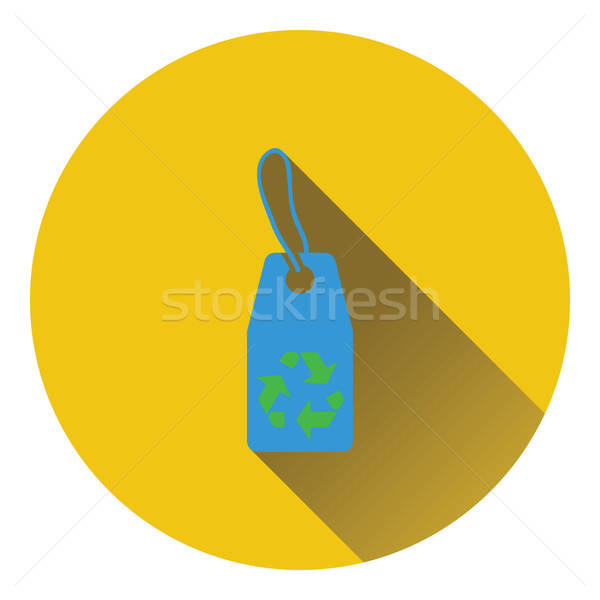 Tag with recycle sign icon Stock photo © angelp