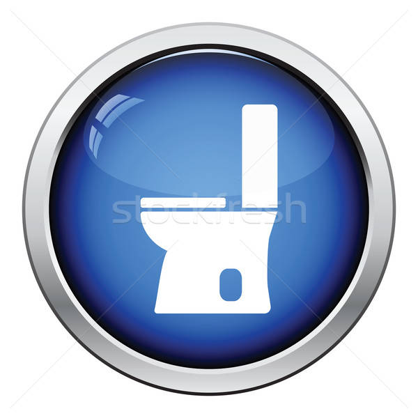 Tuvalet çanak ikon parlak düğme dizayn Stok fotoğraf © angelp