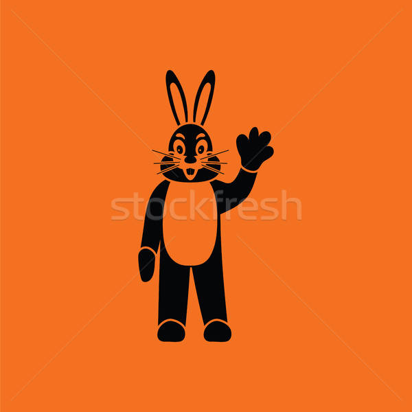 Сток-фото: заяц · марионеточного · кукла · икона · оранжевый · черный
