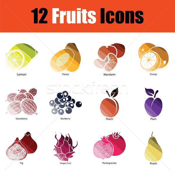 Fruit icon set Stock photo © angelp