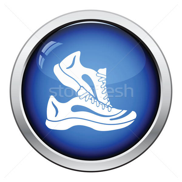 健身 運動鞋 圖標 鈕 設計 商業照片 © angelp