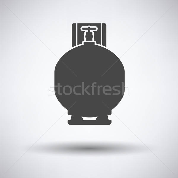 Stock fotó: Benzin · henger · ikon · szürke · háttér · fém