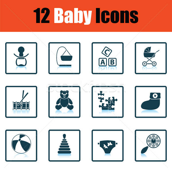 Set of baby icons. Stock photo © angelp