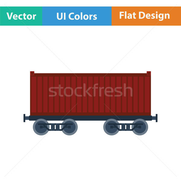 Railway cargo container icon Stock photo © angelp