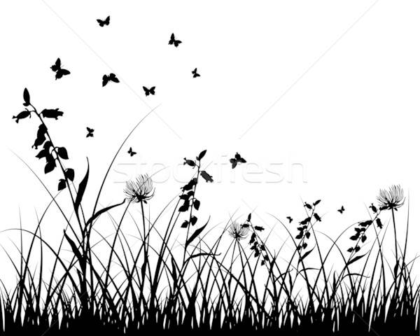 meadow silhouettes Stock photo © angelp