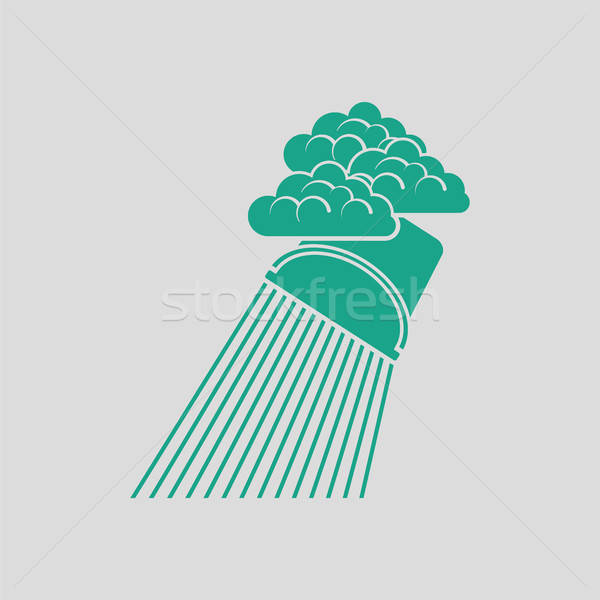 Niederschläge wie Eimer Symbol grau grünen Stock foto © angelp