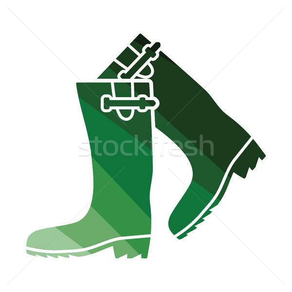Hunter's rubber boots icon Stock photo © angelp