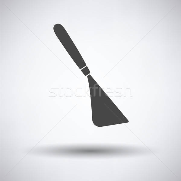 Foto stock: Paleta · cuchillo · icono · gris · arco · iris · color