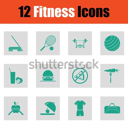 Set of twelve weapon icons Stock photo © angelp