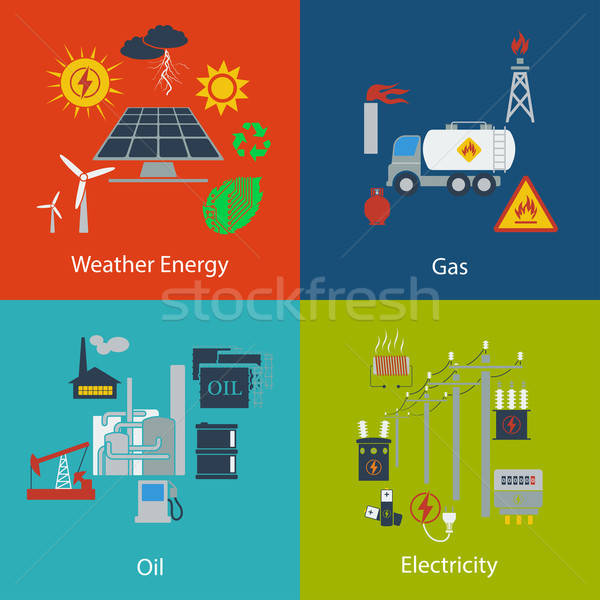 énergie industrielle dessins affaires eau [[stock_photo]] © angelp