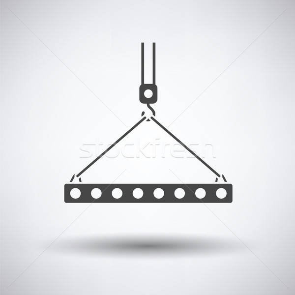 Symbol Kran Haken Seil grau Platte Stock foto © angelp