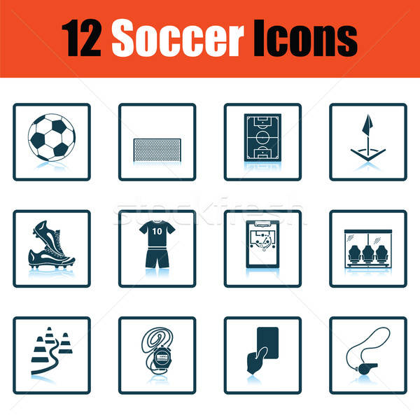 Stock photo: Set of soccer icons