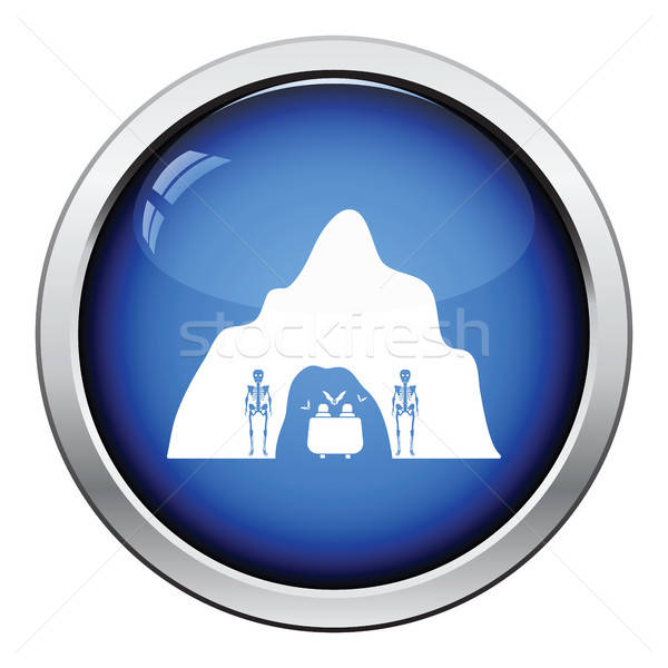Mağara lunapark ikon parlak düğme dizayn Stok fotoğraf © angelp