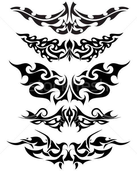 Tattoos ingesteld patronen Tribal tattoo ontwerp Stockfoto © angelp