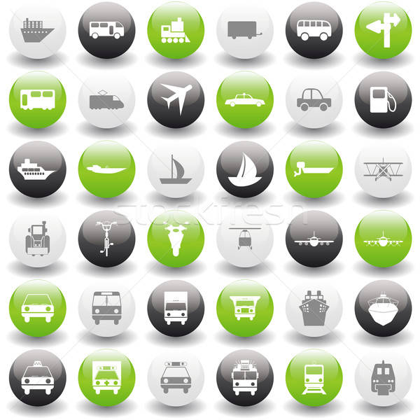 Vervoer ingesteld verschillend vector web icons Stockfoto © angelp