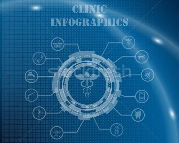 Clinic Infographic Template Stock photo © angelp